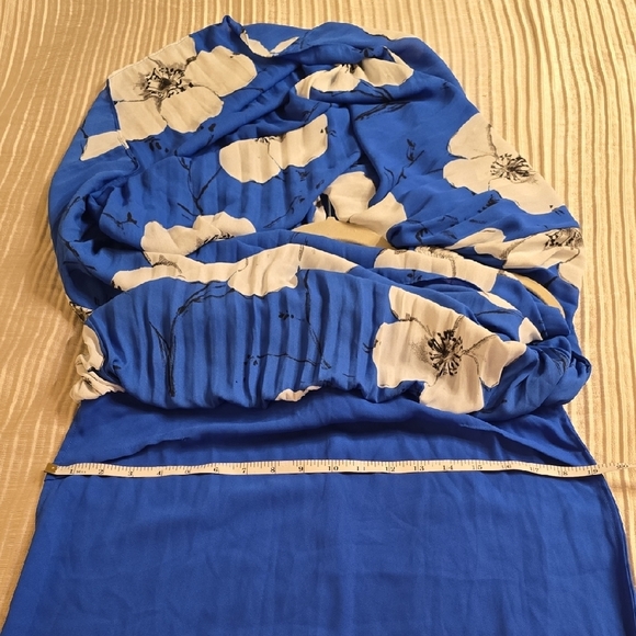 Black Level Chico's Blue and White Floral Midi Dress - Picture 11 of 14